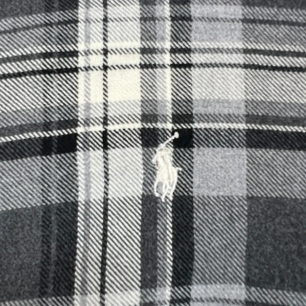 Ralph Lauren Classic Fit Plaid Flannel Button Down Shirt Kids Size‎ Large Preppy